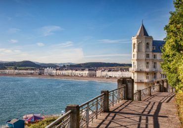 Llandudno promenade and the Grand Hotel, Conwy, Wales, UK