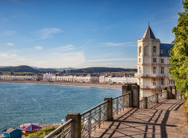Llandudno promenade and the Grand Hotel, Conwy, Wales, UK